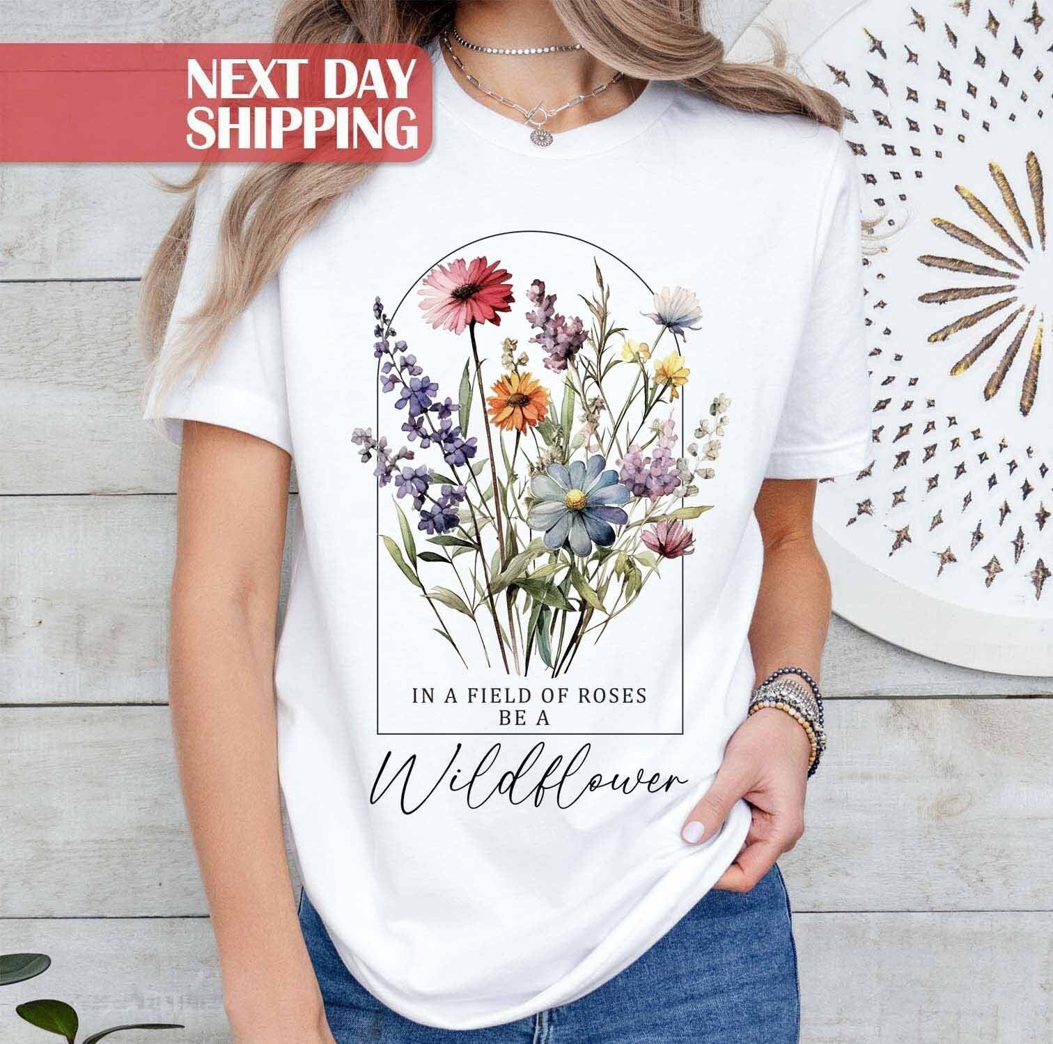 vintage floral mom shirt wildflower botanical t shirt for nature lovers boho style perfect for mothers day gifts