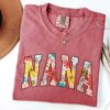 vintage floral nana t shirt for grandma graphic tee womens shirt best nana ever gift idea oxkzu scaled