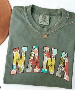 vintage floral nana t shirt for grandma graphic tee womens shirt best nana ever gift idea vckpu