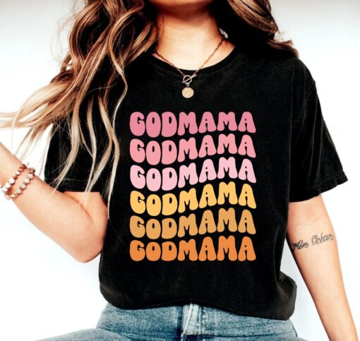 vintage godmother shirt for mothers day cute godmama gift baptism proposal godmother tee from goddaughter soomv