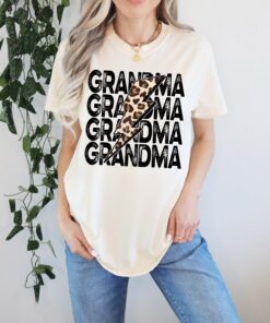 vintage grandma shirt leopard print tee for grandma to be cute gift comfortable grandma life apparel zzbre