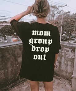 vintage inspired mom group dropout graphic tee for women retro grunge oversized t shirt perfect for moms wnzoa