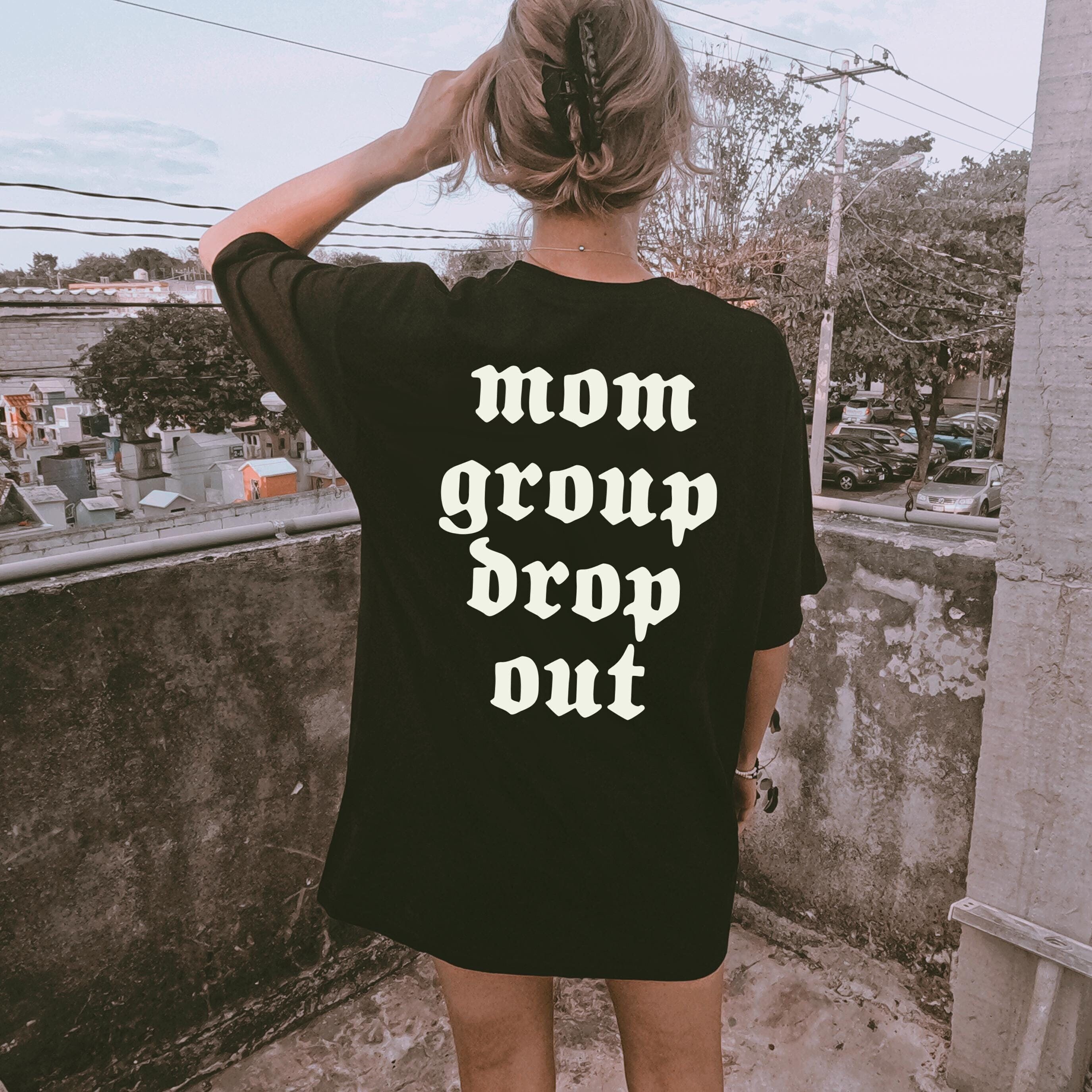vintage inspired mom group dropout graphic tee for women retro grunge oversized t shirt perfect for moms wnzoa