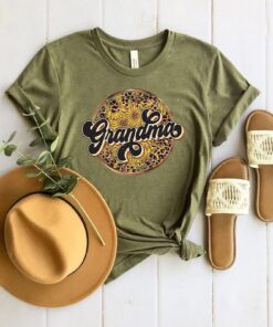 vintage leopard sunflower grandma shirt retro grammy t shirt cute gift for grandmothers best grandma shirts 6xdjg