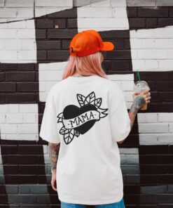 vintage mama graphic tee shirt for women retro tattooed mom life oversized edgy t shirt unique gift for moms jh9ad