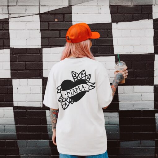 vintage mama graphic tee shirt for women retro tattooed mom life oversized edgy t shirt unique gift for moms jh9ad