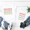 vintage mama mini shirt matching mom life outfit for mama and me cute retro t shirts for mother and child namic