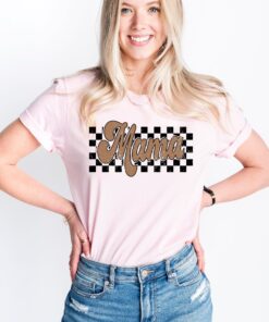 vintage mama shirt checkered tee for mom life trendy new mom gift funny mothers day shirt cute mom t shirt np6tj