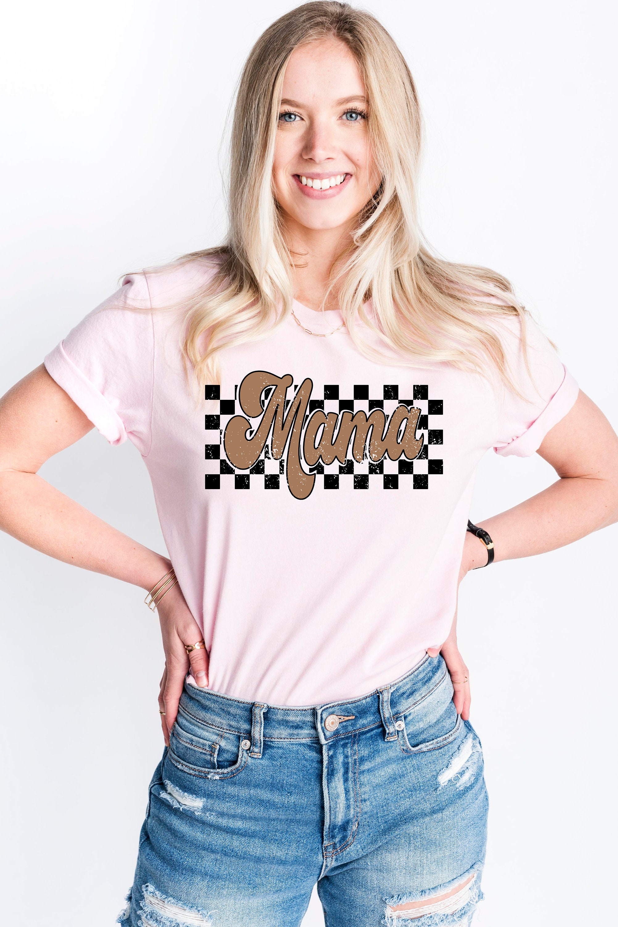 vintage mama shirt checkered tee for mom life trendy new mom gift funny mothers day shirt cute mom t shirt np6tj scaled