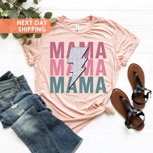 vintage mama shirt cute mom t shirt for mothers day leopard print mom life shirt motherhood apparel l84qf