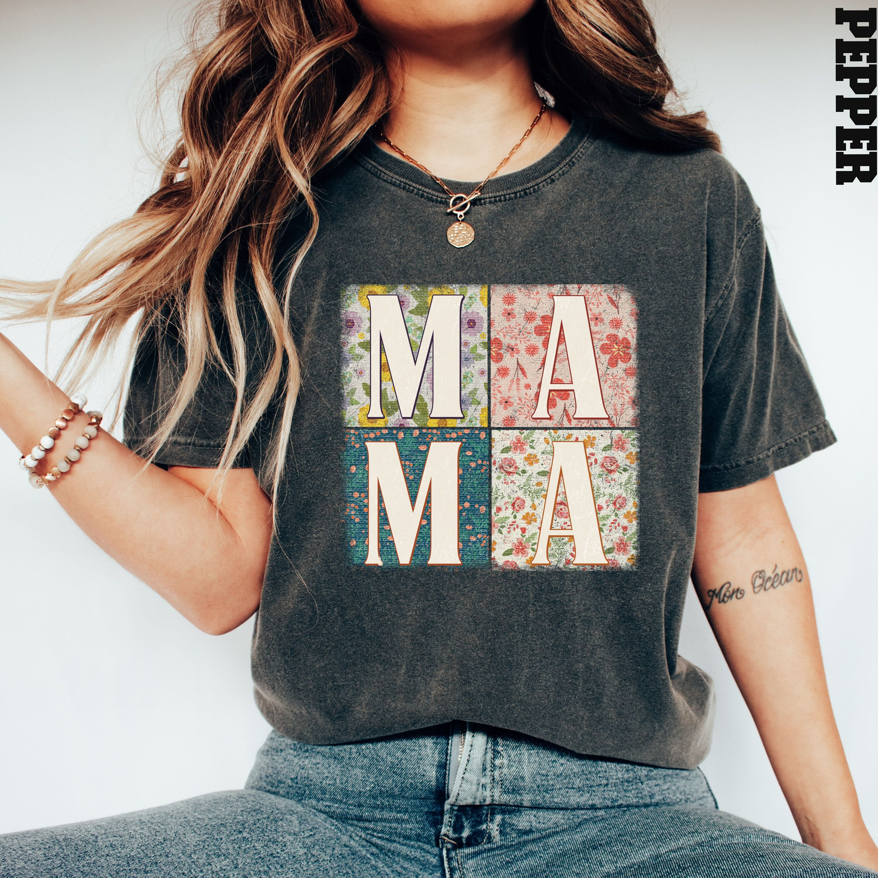 vintage mama shirt floral design cool mom t shirt best mom ever gift for mothers day new mom shirt