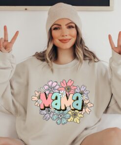 vintage mama shirt funny mom t shirt cute mothers day gift flower design mom life sweatshirt for moms 9siko