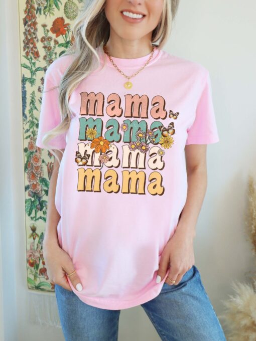 vintage mama shirt oversized tee cute mom shirt boho style for mothers day best mom ever gift dxzja scaled