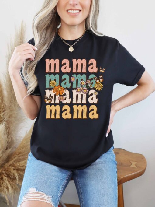 vintage mama shirt oversized tee cute mom shirt boho style for mothers day best mom ever gift lmbwm scaled