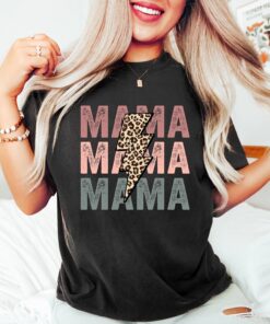 vintage mama shirt with leopard print cute mom life t shirt for mothers day gift and motherhood celebrations awala