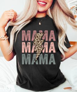 vintage mama shirt with leopard print cute mom life t shirt for mothers day unique motherhood gift for moms ccz0b