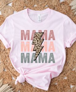 vintage mama shirt with leopard print cute mom life t shirt for mothers day unique motherhood gift for moms hwucg