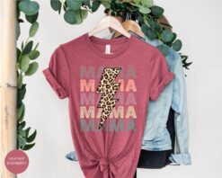 vintage mama shirt with leopard print cute mom t shirt for mothers day motherhood gift and mother to be shirt oei0r