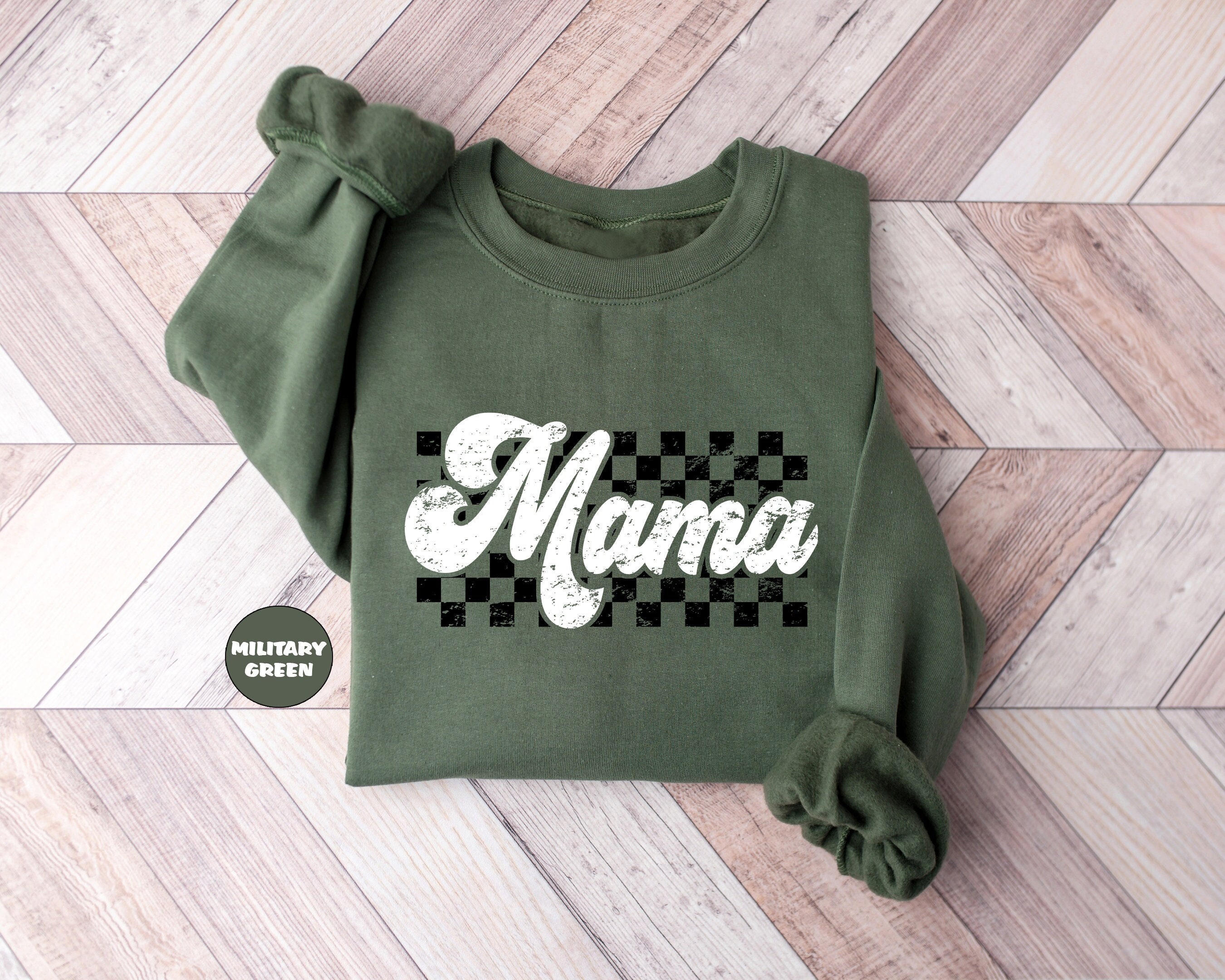 vintage mama sweatshirt and checkered hoodie cute mom outfit for motherhood life apparel happy mothers day gift lcgm1 scaled