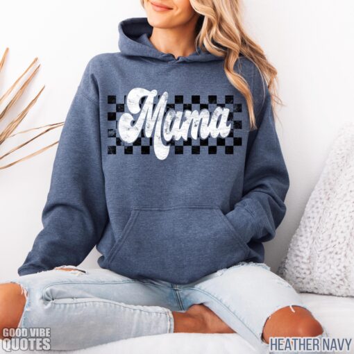 vintage mama sweatshirt with checkered design cute mom hoodie retro style cool mom shirt for everyday wear zhnrk scaled