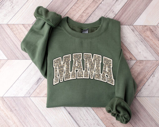 vintage mama sweatshirt with leopard print retro design perfect for mom life and unique mom gifts vnynu