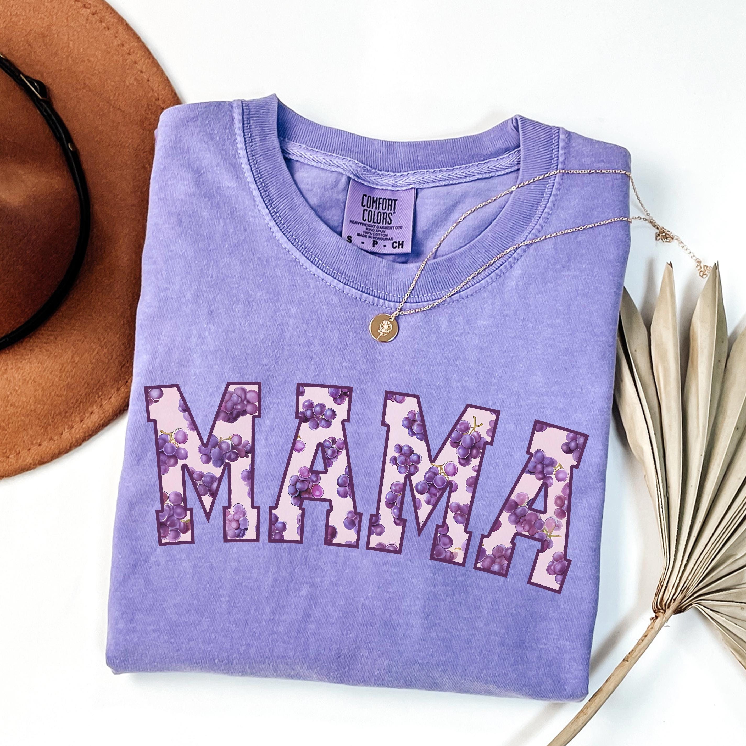 vintage mama t shirt for first mothers day gift funny mom shirt baby announcement new mom gift grapes design dkhcu scaled