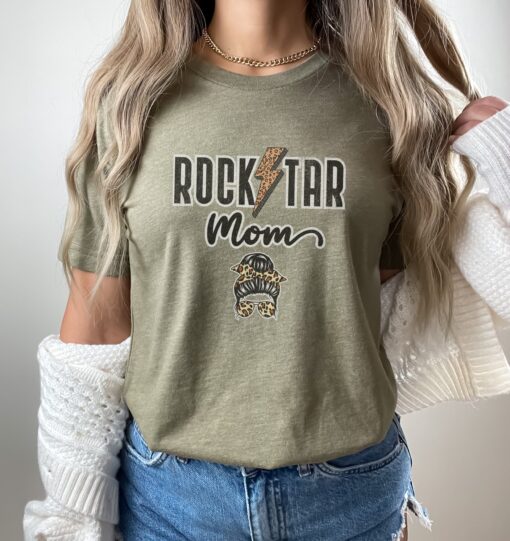 vintage mom shirt with leopard print for mothers day funny rock mama t shirt best mom ever gift f2lgc