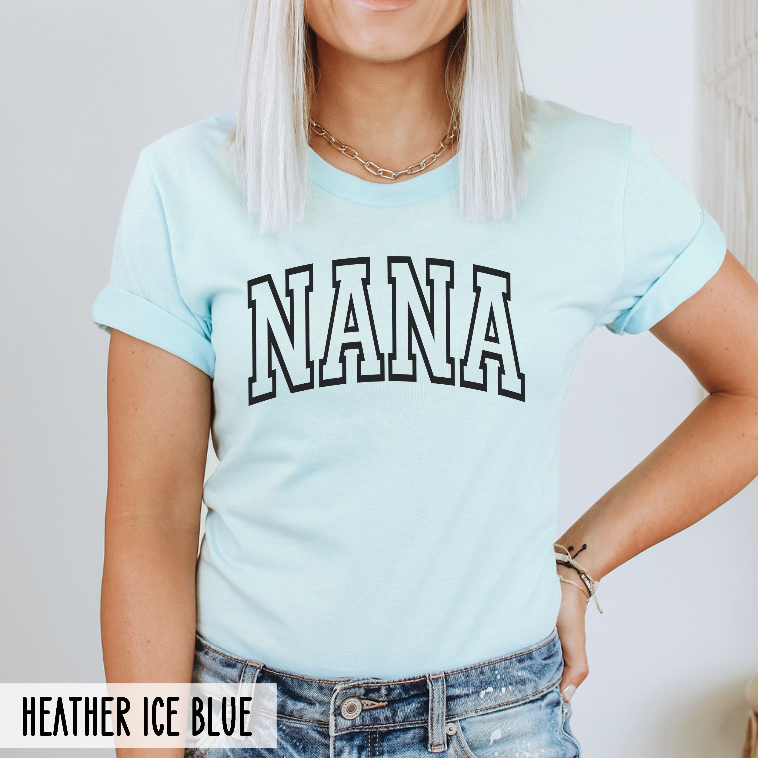 vintage nana shirt for birthday or mothers day gift pregnancy announcement baby reveal to grandma retro design gynov