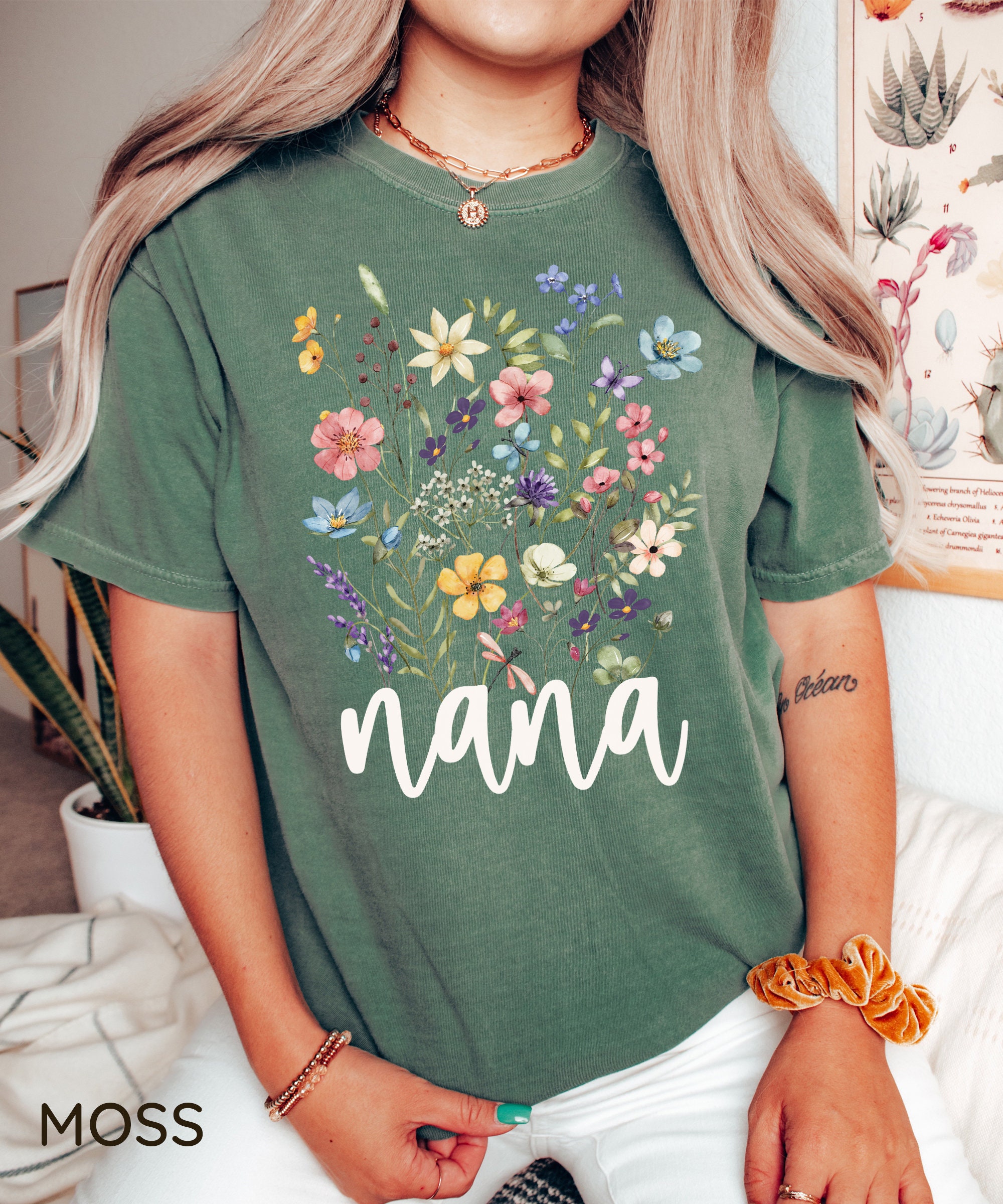 vintage nana shirt with wildflowers grandma t shirt for mothers day unique gifts for new grandma and vintage style mom life