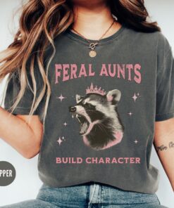 vintage opossum lover aunt shirt for cool aunts club funny character tee unique gift for unhinged aunts liizj