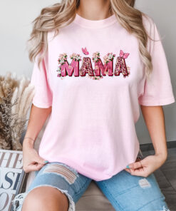 vintage pink flower mama shirt cute mom t shirt for mothers day gift unique flowers design best mom ever shirt drvff