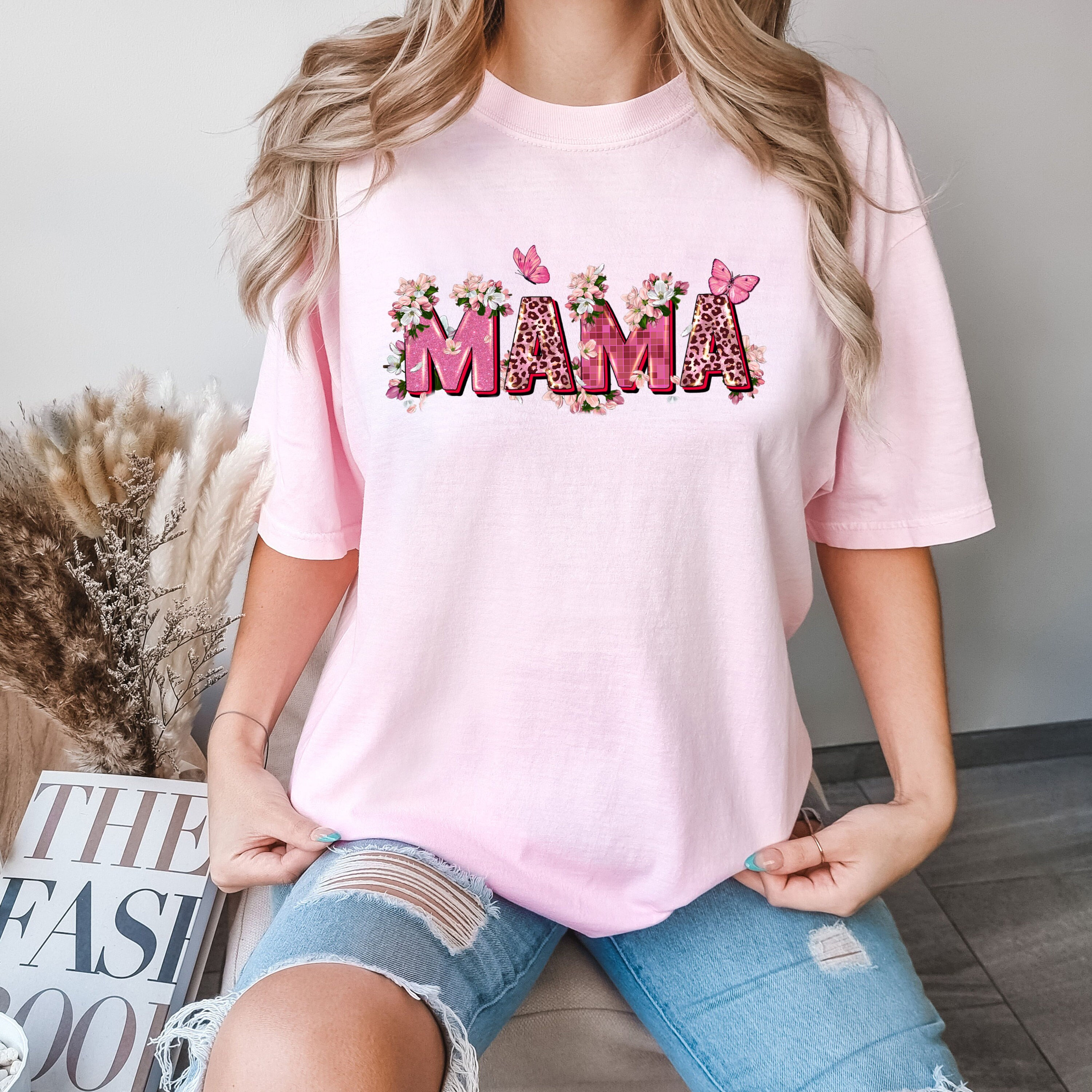 vintage pink flower mama shirt cute mom t shirt for mothers day gift unique flowers design best mom ever shirt drvff