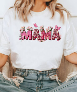 vintage pink flower mama shirt cute mom t shirt for mothers day gift unique flowers design best mom ever shirt i2cjx