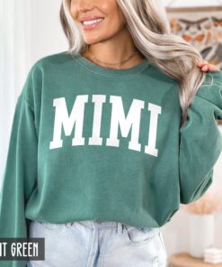 vintage retro mimi sweatshirt for new baby announcement best birthday gift for memaw mothers day crewneck rvwzg