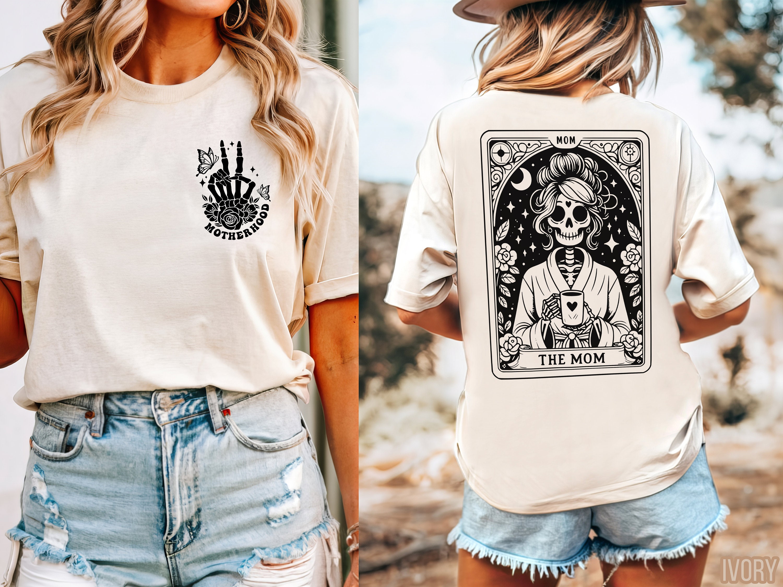 vintage skeleton mom tarot card shirt for coffee lovers unisex cute mom life t shirt unique gift for tarot enthusiasts 0djas scaled