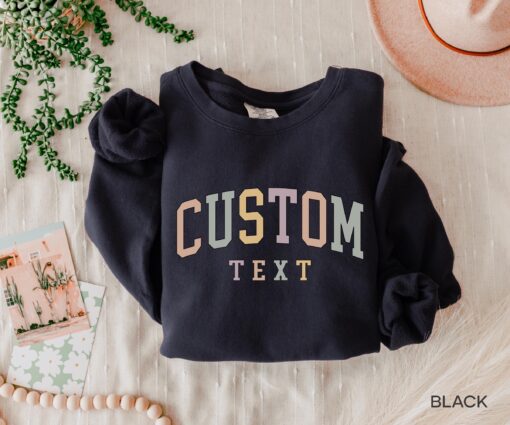 vintage style custom sweatshirt personalized crewneck for matching outfits cute custom shirts for women and men