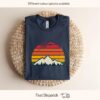 vintage sunset mountain shirt for nature lovers hiking and camping adventure tee cottagecore apparel nz2yq