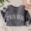 vintage twin mom sweatshirt crewneck for mothers day cute twin mama shirt personalized gifts for new twin moms vdcmt