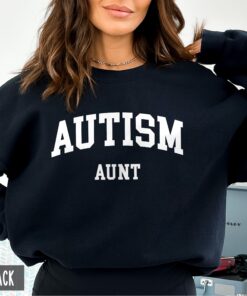 vintage varsity autism aunt sweatshirt for autism awareness month cute crewneck for neurodiversity support mbs2r