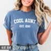 vintage varsity style cool aunt shirt custom est year best auntie ever for new auntie baby announcement gift nwmzp