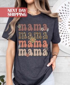 vintage western mom shirt with leopard print boho style for mothers day unique mama tee pwhuc