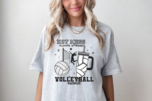 volleyball mama shirt always stressed funny mom life tee volleyball mom gift game day t shirt for mothers day s8vsq scaled