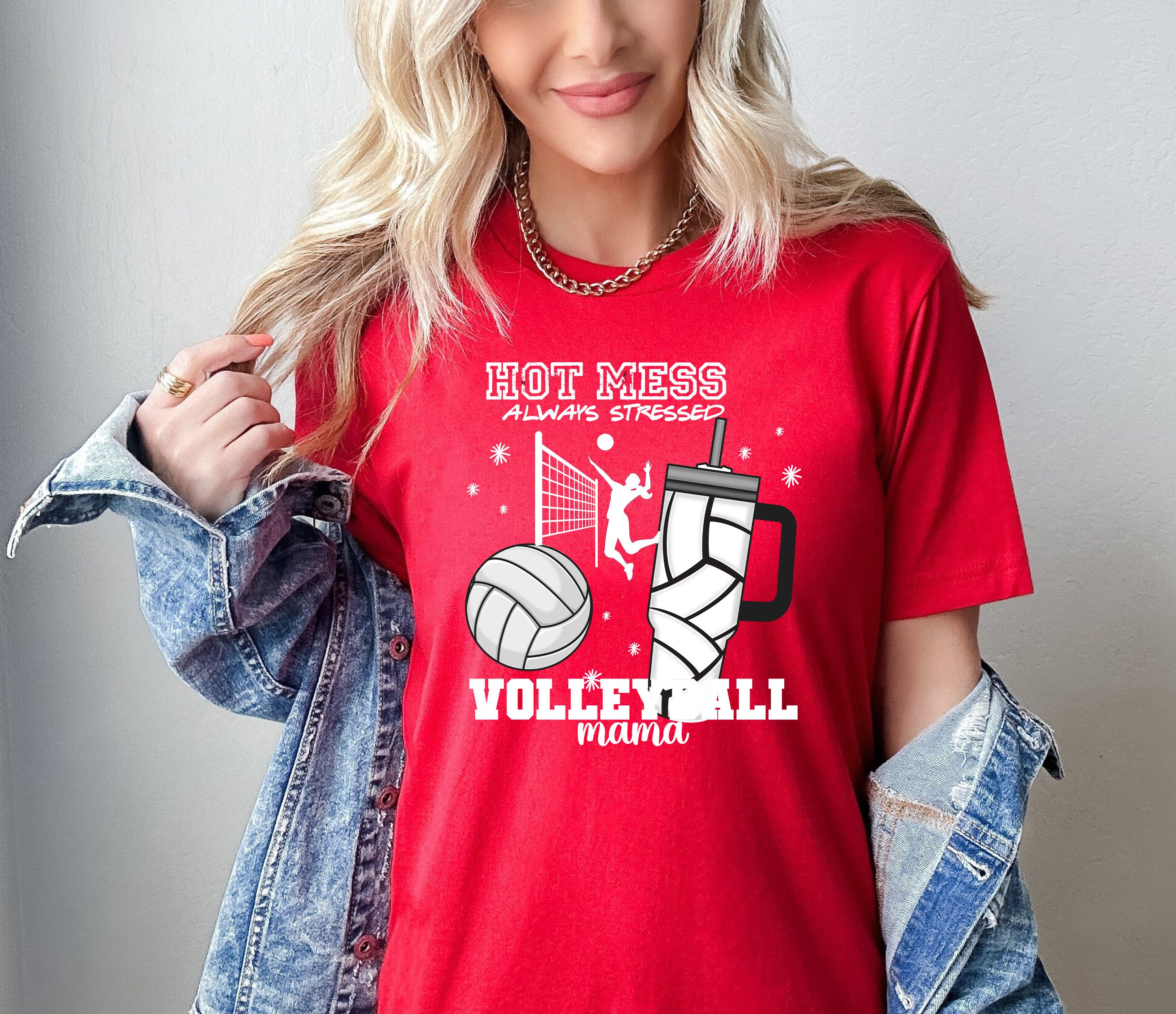 volleyball mama shirt always stressed funny mom life tee volleyball mom gift game day t shirt for mothers day tjt27 scaled