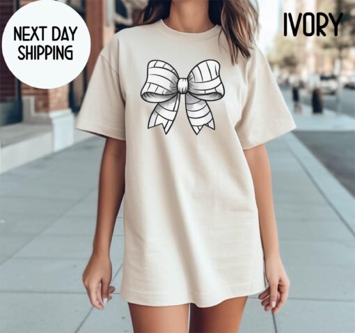 volleyball mom shirt for game day vintage style cute volleyball bow shirt fall volleyball gifts 2on4i