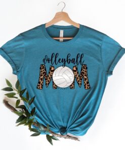 volleyball mom shirt with leopard print for game day best mom ever mothers day gift unique volleyball t shirt su5xr