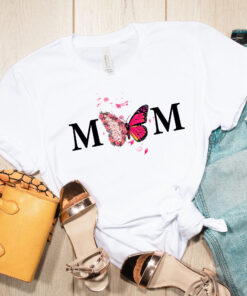 watercolor butterfly flowers mom shirt for mothers day cute pink flower tee best mom ever gift for her ja27p