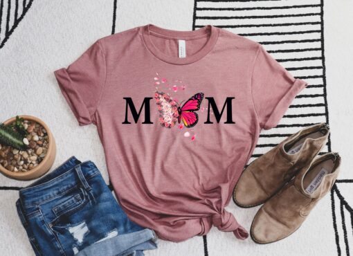 watercolor butterfly flowers mom shirt for mothers day cute pink flower tee best mom ever gift for her soxd3 scaled