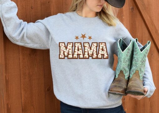 western mama sweatshirt for moms to be boho style with western pattern unique gift for expecting mothers dvj73