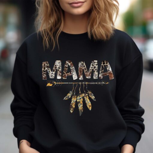 western mama sweatshirt with cowhide print country mom hoodie for mothers day gifts and new mom life apparel hascp