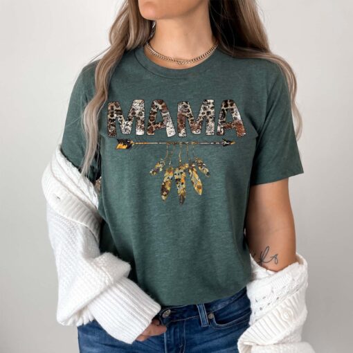 western mama t shirt with cowhide print for country moms best mom life tee ideal for mothers day and new mom gifts